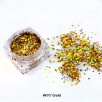 Caixa Acrilica Glitter para Decora&ccedil;&atilde;o Unha - Confete - Ouro - Prata - Branco