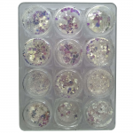 Caixa Acrilica Glitter para Decora&ccedil;&atilde;o - Forma Geometrica