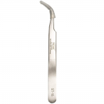 Pin&ccedil;a Inox Ponta Agulha Curva - Cor Prata