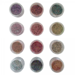 Glitter Fino Brilhante para Decora&ccedil;&atilde;o de Unha Colorido com 12 cores