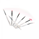 Kit Pinc&eacute;is para Unhas com 6 pinc&eacute;is, e 1 Boleador, Cabo Branco Curto e Grosso